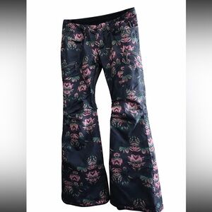 Burton Women’s Snowboard Pants Small Floral Insulated Ski Snow Winter